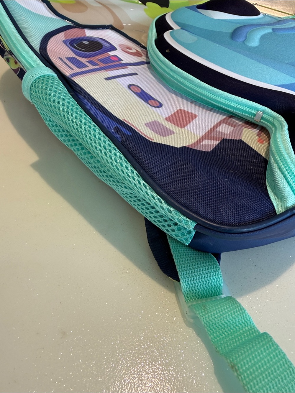 Bioworld Lucasfilm Mandalorian Baby Yoda Character Kids Backpack Blue - Picture 7 of 15
